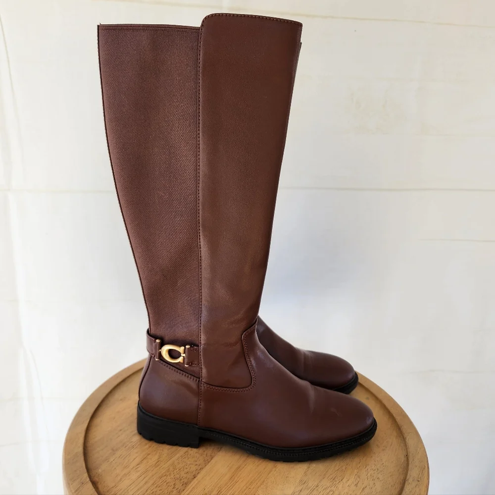 Coach Faith Knee-High Women's Lug Sole Riding Boots